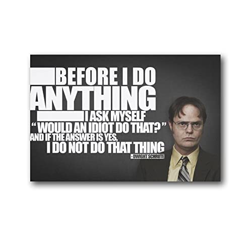 Dwight Schrute Zitate The Office Poster Leinwand Kunstdrucke Poster Foto Bild Gemälde Poster Raumdekor 20 x 30 cm von CAIAO