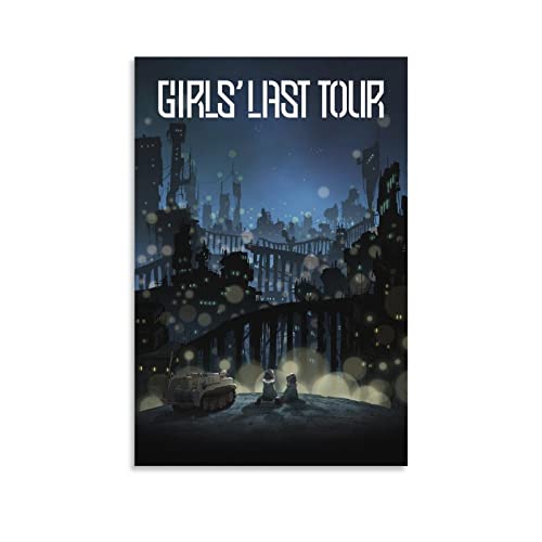 Girls Last Tour Anime Poster für Schlafzimmer, Ästhetik, Bilddruck, Leinwandbild, 50 x 75 cm, ohne Rahmen von CAIAO