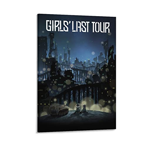 Girls Last Tour Anime Poster für Schlafzimmer, Ästhetik, Bilderdruck, Leinwandgemälde, 20 x 30 cm Rahmen von CAIAO