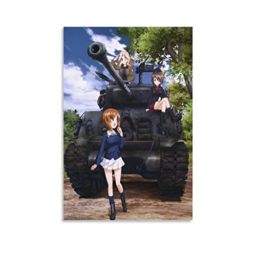 Girls Und Panzer Anime Manga Poster für Schlafzimmer Ästhetik Bild Druck Leinwand Gemälde 40 x 60 cm UnFrame von CAIAO