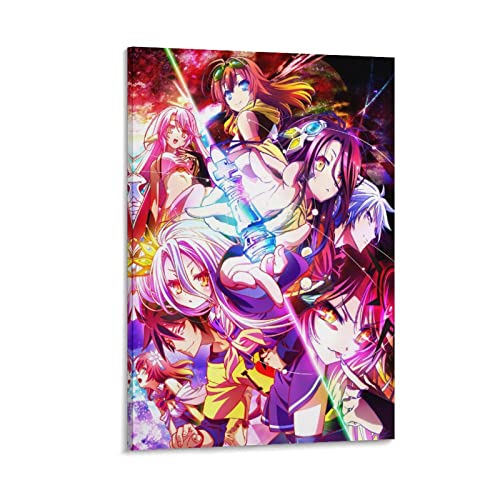 No Game No Life Anime Poster Bild Druck Leinwand Gemälde Schlafzimmer Ästhetik 40 x 60 cm Rahmen von CAIAO