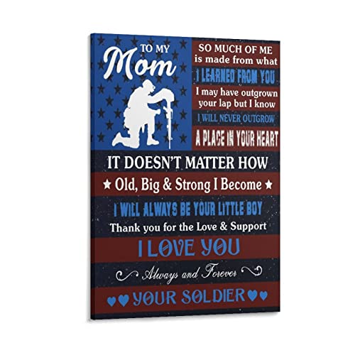 Poster mit Soldaten-Motiv "To Mom So Much Of Me", Leinwanddruck, 20 x 30 cm von CAIAO