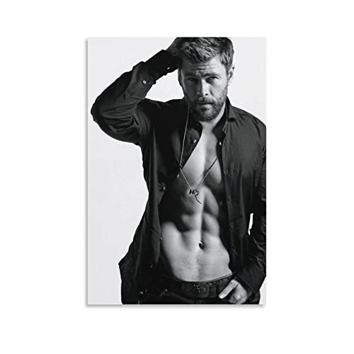 Schauspieler Chris Hemsworth Star Poster Bild Druck Leinwand Gemälde Schlafzimmer Ästhetik 30 x 45 cm Unframe Stil von CAIAO