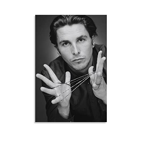 Schauspieler Christian Bale Star Poster für Schlafzimmer Ästhetik Bild Druck Leinwand Gemälde 20 x 30 cm Unframe von CAIAO