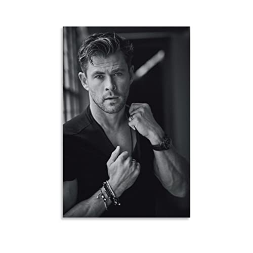 Schauspieler Star Chris Hemsworth Poster Bild Druck Leinwand Gemälde Schlafzimmer Ästhetik 50 x 75 cm Unframe Stil von CAIAO