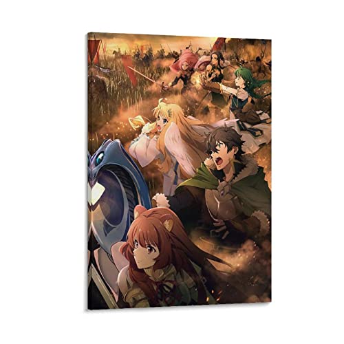 The Rising of the Shield Hero Anime Manga Poster Bild Kunstdruck Leinwand Gemälde Schlafzimmer Ästhetik 20 x 30 cm Rahmen von CAIAO