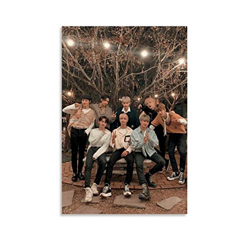 CAICAI Stray Kids Wallpaper Ot8 Poster dekorative Malerei Leinwand Wandkunst Wohnzimmer Poster Schlafzimmer Malerei 12x18inch(30x45cm) von CAICAI