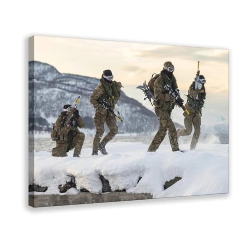 Poster auf Leinwand, Motiv: Marine Corps, Winter, Strand, Überfall, 60 x 90 cm Poster auf Leinwand, Motiv: Marine Corps, Winter, Strand, Überfall, 60 x 90 cm von CAIFGQ