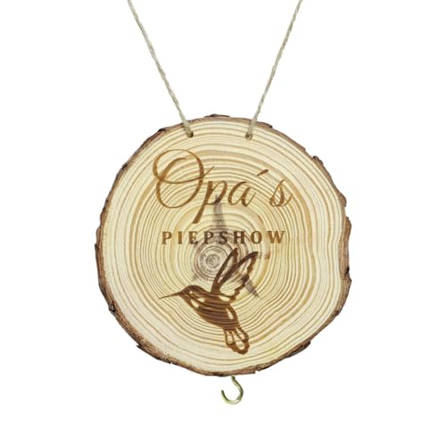 Geschenke für Bester Opa,Originelles Holzgeschenk für Opa – Doppelseitiges Vogelfutterhaus mit graviertem Opas Piepshow – Perfektes Geburtstags Gartenliebhaber von CAIHINIER