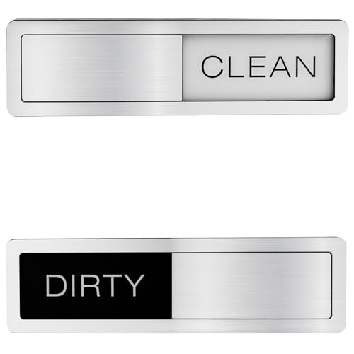 Magnet für Geschirrspüler Clean Dirty, Geschirrspülermagnet Clean Dirty Indicator mit Schiebefunktion Kratzfest Geschirrspüler-Magnet Magnete-Schild für Kühlschrank Dekor von CAIHINIER