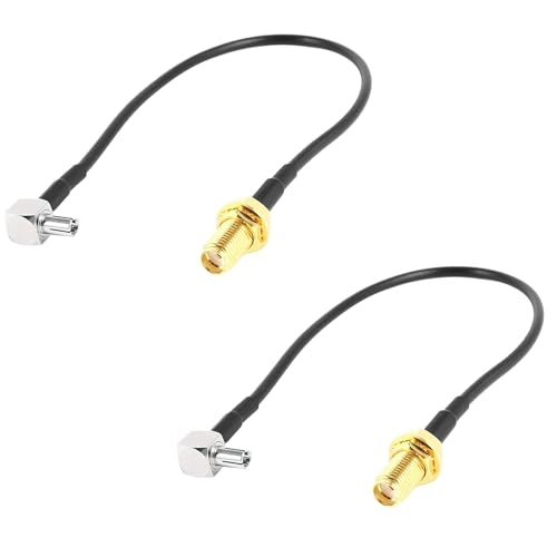 SMA zu TS9 RG174 Kabel SMA Buchse zu TS9 Stecker Rechtwinklig Kabel, TS9 zu SMA Adapter TS9 Stecker zu SMA Buchse Verlängerungskabel 20 cm für Huawei 2G 3G 4G LTE Antenne UMTS Mobile Broadband von CAIHINIER