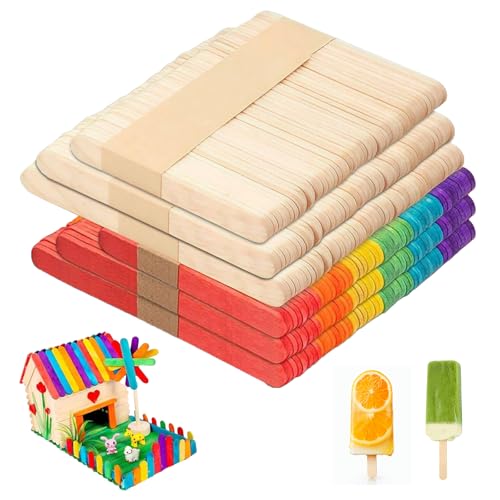 CAIJ 300 Stück Holzstäbchen, Eisstiele aus Holz, Holzstäbchen zum Basteln, DIY Handwerk Eisstiele zum Basteln fur Kinder CAIJ 300 Stück Holzstäbchen, Eisstiele aus Holz, Holzstäbchen zum Basteln, DIY Handwerk Eisstiele zum Basteln fur Kinder von CAIJ