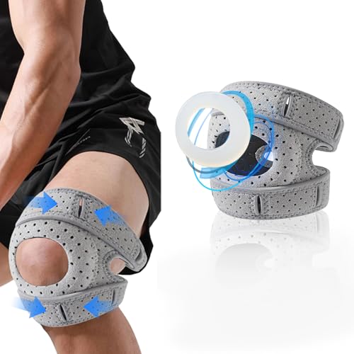 CAIJ Graue Patella Knieschoner für Männer und Frauen, Verstellbare Knieorthese, Stabilisierende Kniestützbewegung, Knieschutzpolster, Kniestützorthese, Knieschmerzlinderung CAIJ Graue Patella Knieschoner für Männer und Frauen, Verstellbare Knieorthese, Stabilisierende Kniestützbewegung, Knieschutzpolster, Kniestützorthese, Knieschmerzlinderung von CAIJ