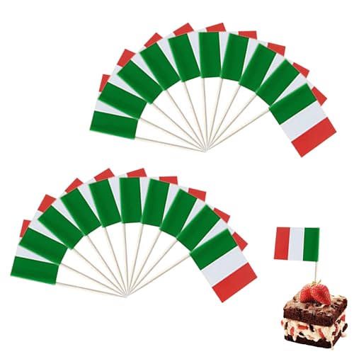 100 Stück Italien Deko Zahnstocher Flaggen,Italien Flagge Italienische Deko Cocktail Zahnstocher Fähnchen,Abendparty Fahne Italien Flags Toothpick,für Fußball Euro WM,Cupcake Topper Cocktail Party Pub 100 Stück Italien Deko Zahnstocher Flaggen,Italien Flagge Italienische Deko Cocktail Zahnstocher Fähnchen,Abendparty Fahne Italien Flags Toothpick,für Fußball Euro WM,Cupcake Topper Cocktail Party Pub von CAIKAILIOR