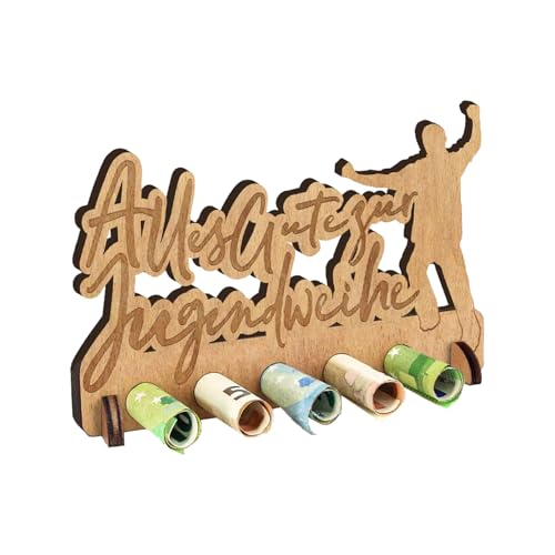 Jugendweihe Geschenke MäDchen Junge,Holz Geldgeschenk Geldgeschenke Deko Alles Gute Zur Jugendweihe Karte Personalisierte Geld Geschenk,für Geburtstag GlüCkwunsch Jugendliche Diy Schild Freundin Jungs von CAIKAILIOR