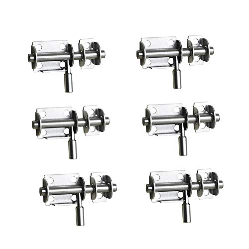 6 pcs Edelstahlverschlüsse, Vorhängeschlossverschlüsse, Verriegelungen für Badezimmer, Badezimmer, Schuppen, Schlafzimmer, Verriegelungen, einfach zu installieren von CAILI