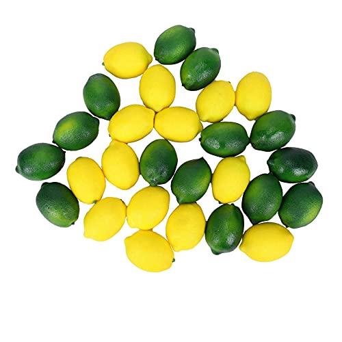 CAIONPLE 28StüCke / Set KüNstliche Zitronen und Limetten KunstfrüChte Dekorative KüNstliche Zitrus FrüChte KüNstliche Dekorationen für die WohnküChe CAIONPLE 28StüCke / Set KüNstliche Zitronen und Limetten KunstfrüChte Dekorative KüNstliche Zitrus FrüChte KüNstliche Dekorationen für die WohnküChe von CAIONPLE