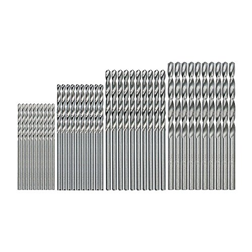 CAIONPLE 40 Stuecke Mini Bohrer HSS Bit 0.5mm-2.0mm Zylinderschaft PCB verdrehter Bohrer Set von CAIONPLE