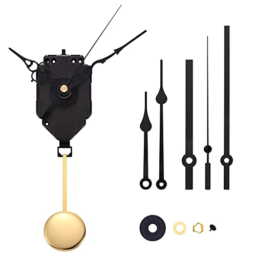 CAIONPLE DIY Pendel Uhr Bewegungs Mechanismus mit 3 Paaren Verschiedenen Zeigern Quarz Reparatur Welle Wand Uhr Satz Teile Ersetzen von CAIONPLE