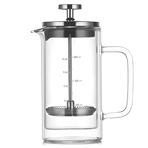 CAIONPLE Doppel Schicht Hoch Borosilikat Glas Pressen Topf Filter Kaffee FranzöSische Kaffee mit Waage von CAIONPLE