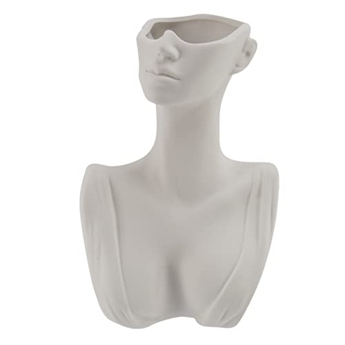 CAIONPLE Kreative menschliche Kopf Gesicht Blumen Porträt Vase Dekorative nordische Blumen Topf Ornament Keramik Statue Zuhause CAIONPLE Kreative menschliche Kopf Gesicht Blumen Porträt Vase Dekorative nordische Blumen Topf Ornament Keramik Statue Zuhause von CAIONPLE