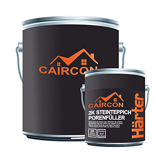 2K Steinteppich Porenfüller Versiegelung Epoxidharz Porenverschluss Farblos - 9 kg von CAIRCON