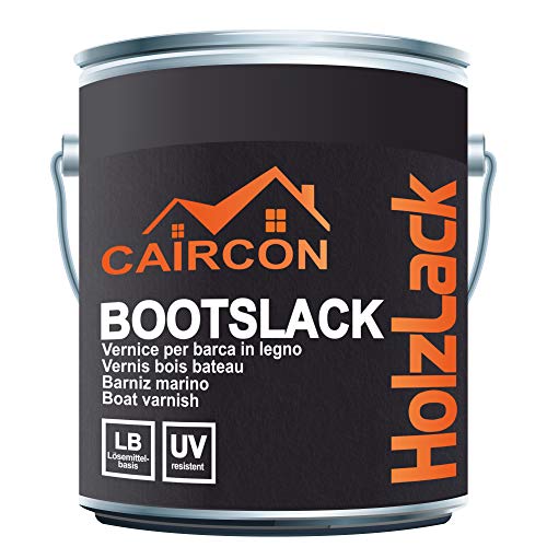 Bootslack Holzlack | Seidenglänzend Schwarz | Lack für Holz Möbel Schiffslack Treppenlack Gartenmöbellack 750ml von CAIRCON