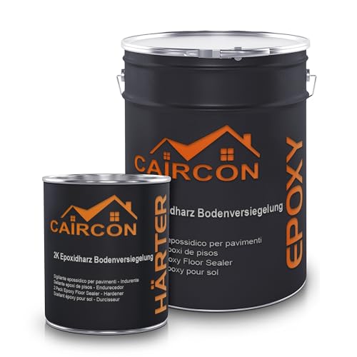 CAIRCON 2K Epoxidharz Bodenversiegelung Betonversiegelung mit UV-Schutz Transparent 1,5Kg von CAIRCON