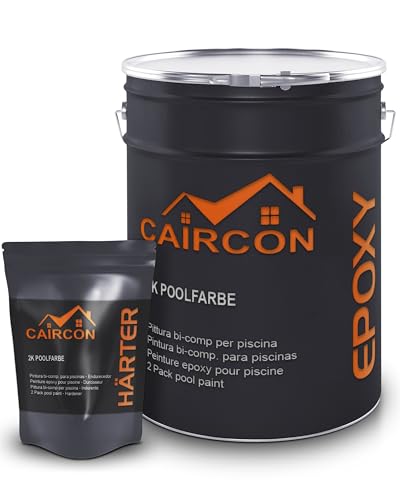 CAIRCON 2K Schwimmbadfarbe Poolfarbe Poolbeschichtung MATT Anthrazitgrau 2,5kg von CAIRCON