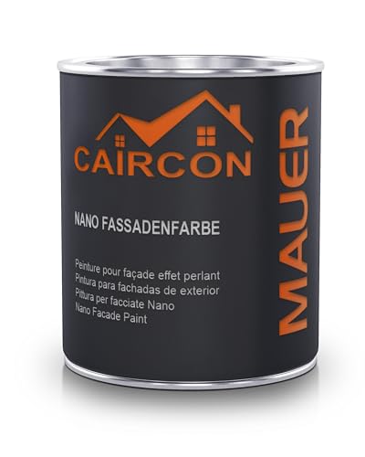 CAIRCON Fassadenfarbe für Außen Nano Fassadenschutz Außenfarbe - Lichtgrau 750ml von CAIRCON