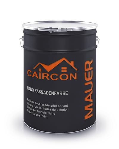 CAIRCON Fassadenfarbe für Außen Nano Fassadenschutz Außenfarbe - Silbergrau 10L von CAIRCON