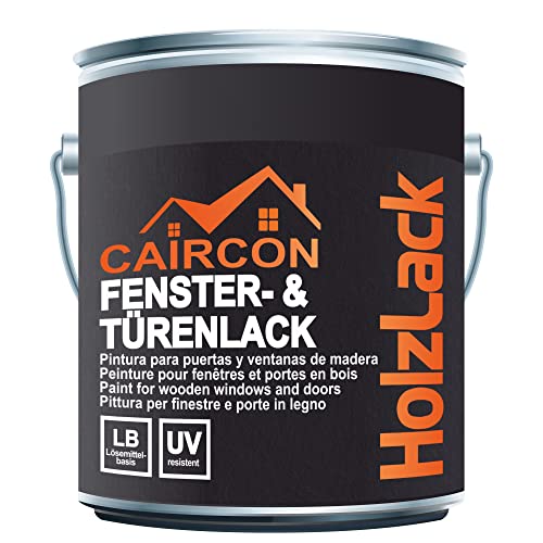 CAIRCON Fenster- & Türenlack Decklack Holzfarbe Fensterlack für Holz Metall Weiß - 2,5L von CAIRCON