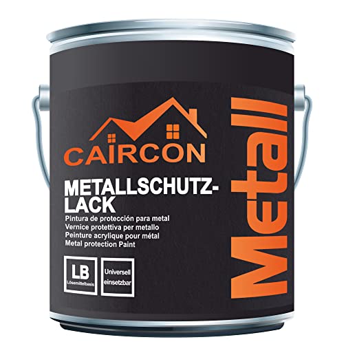 CAIRCON Metalllack Metallfarbe seidenmatt für Metall Stahl Eisen - Rotbraun 750ml von CAIRCON