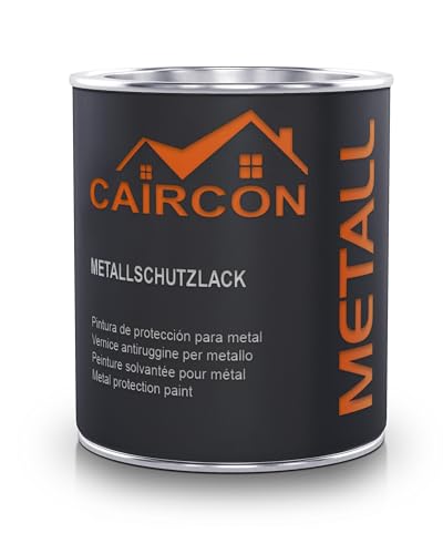 CAIRCON Metallschutzfarbe 4in1 Metall Schutzlack Farbe Rostschutzfarbe Lichtgrau 750ml von CAIRCON