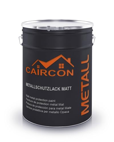 CAIRCON Metallschutzlack MATT 3in1 Metallfarbe Außen Rostschutzfarbe Silbergrau - 2,5L von CAIRCON