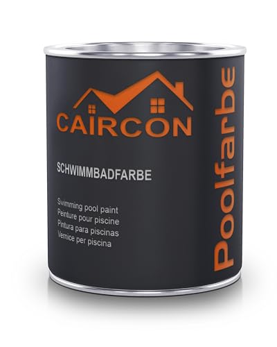 CAIRCON Schwimmbadfarbe Poolbeschichtung Poolfarbe Schwimmbecken Anthrazitgrau - 750ml von CAIRCON