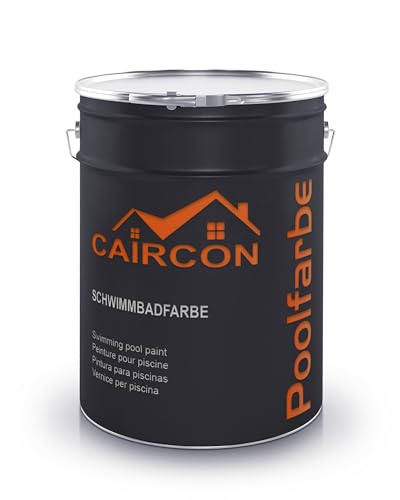 CAIRCON Poolfarbe für Betonbecken Fliesen Schwimmbadfarbe Betonfarbe Lichtblau - 2,5L von CAIRCON