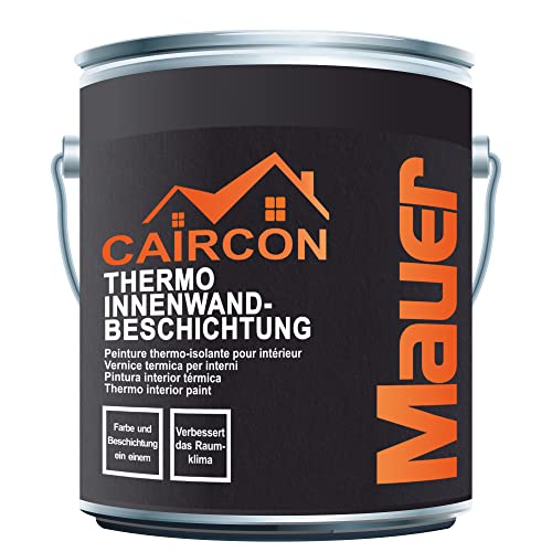 CAIRCON Thermo Innenfarbe Energiesparfarbe Thermofarbe Innenwandfarbe Weiß 5L von CAIRCON
