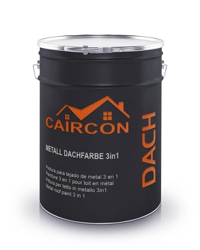 Dachbeschichtung 3in1 Dachfarbe für Metalldach Blechdach Weiß - 5L von CAIRCON