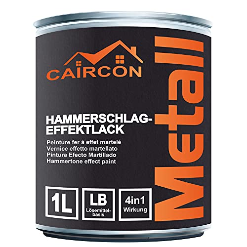 CAIRCON Hammerschlaglack Metallschutzlack Hammerschlag Effektlack Anthrazitgrau 1L von CAIRCON