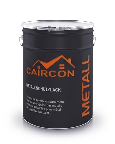 CAIRCON Metallschutzfarbe 4in1 Metall Schutzlack Farbe Rostschutzfarbe Schwarz 2,5L von CAIRCON