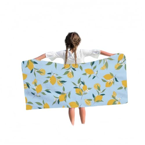 CAIRF Blaue Zitrone Strandtuch,3D Strandhandtuch Wassermelone Zitrone Obst Badetuch Strandlaken Handtuch,Herren Frauen Badetücher,Sommer Kinder Strandtücher CAIRF Blaue Zitrone Strandtuch,3D Strandhandtuch Wassermelone Zitrone Obst Badetuch Strandlaken Handtuch,Herren Frauen Badetücher,Sommer Kinder Strandtücher von CAIRF