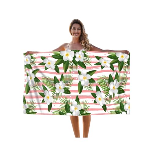 CAIRF Mikrofaser Handtuch Strandtuch mit Blumenmuster，Sommer Handtücher,Stranddecke，Damen Sporthandtuch,Bunt Badetuch,Schnelltrocknend Sandfreie Strandhandtuch,Reisehandtuch von CAIRF