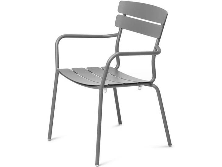 Armlehn-Stuhl Granada grau, 83.8x58.7x57.1 cm von CAIRO