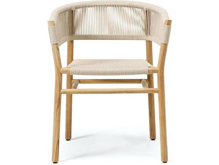 Armlehnstuhl Kilt Ethimo Gestell Teak braun, Designer Marcello Ziliani, 74x60x58 cm von CAIRO