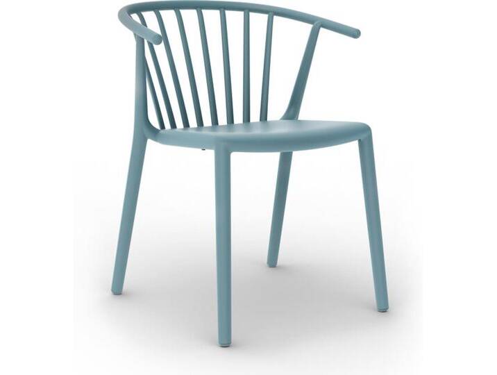 Armlehnstuhl Woody Grupo Resol retroblau, Designer Josep Lluscà, 74.2x59x56.5 cm von CAIRO