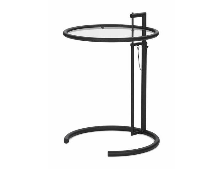 Beistelltisch Adjustable Table ClassiCon Kristallglas klar transparent, Designer Eileen Gray, 64-102 cm von CAIRO