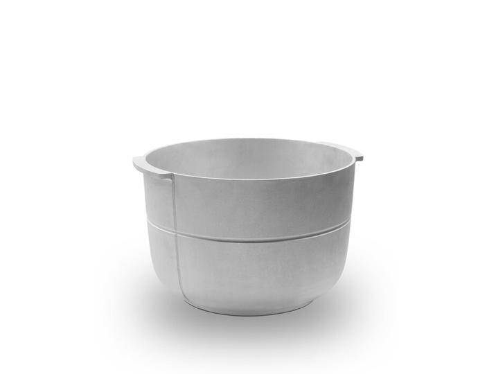 Blumentopf Nr. 2, medium Linea Korbo silber, Designer Monica Förster, 32.5 cm von CAIRO