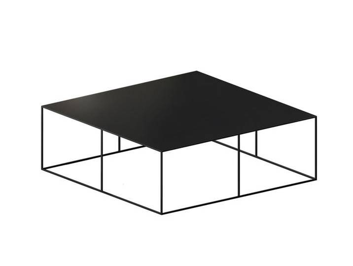 Couch-Tisch Slim Irony Low Table Zeus schwarz, Designer Maurizio Peregalli, 34x100x100 cm von CAIRO