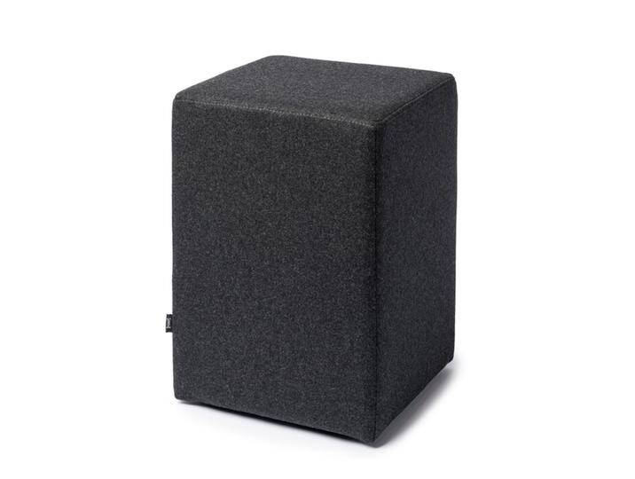 Hocker Pomp Ruhe & Raum anthrazit grau, Designer Willi Hubor, 47.5x33x33 cm von CAIRO